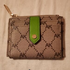 Anne Klein Monogram Card Holder with Gold Accent